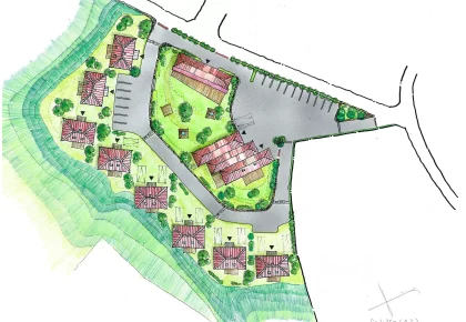 海辺の小住宅郡。